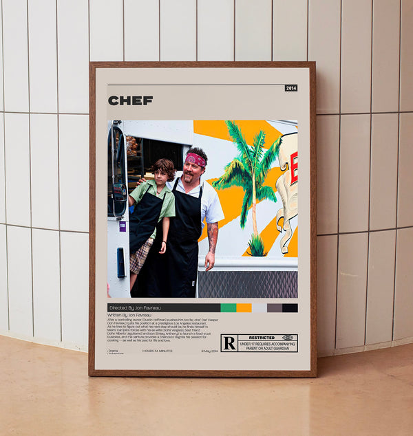 Chef Poster,Jon Favreau, Minimalist Movie Poster,home decor