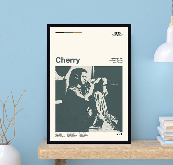 Cherry Poster, Anthony Russo, Joe Russo, Retro Movie Poster, Minimalist Art, Vintage Poster, Modern Art, Wall Decor, Home Decor 1700825981
