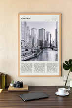 Chicago Illinois Wall Art Poster Poster  Chicago Illinois Black White Poster  Poster  Art Gift 1695030225