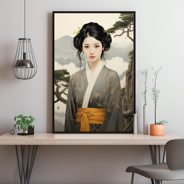 Vintage Chinese Girl Poster - Traditional Chinese Elegance | Cultural Wall Art