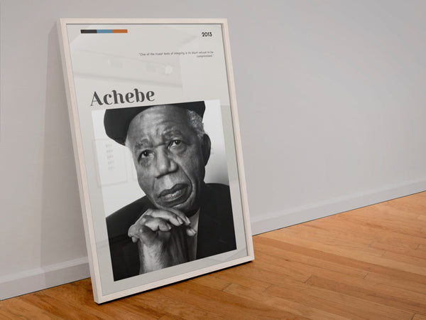 Chinua Achebe Poster Wall Art  Poster  Art Gift Quote Albert Chinualumogu Achebe Vintage Poet Writer Portrait 1561359954 6796