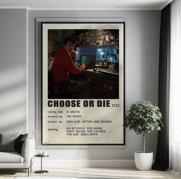 Choose or Die (2022) Movie Poster Canvas Poster Minimalist Poster Art Print Gifts for Lover Mural Painting Home Decoration 1766624109
