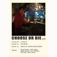 Choose or Die (2022) Movie Poster Canvas Poster Minimalist Poster Art Print Gifts for Lover Mural Painting Home Decoration 1766624109