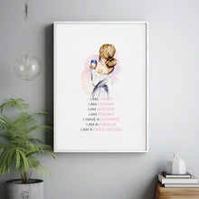 Christian Poster Affirmations Wall Art Poster, Aesthetic Scripture Affirmation Poster Wall Art, I am Loved Bible Verse Print