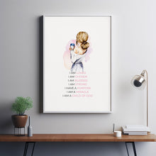 Christian Poster Affirmations Wall Art Poster, Aesthetic Scripture Affirmation Poster Wall Art, I am Loved Bible Verse Print