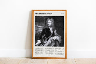 Christopher Wren Wall Art Poster Poster Christopher Wren  Black White Poster  Poster  Art Gift 1696732317