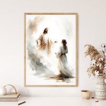 Christ's Appearance To Mary Magdalene Canvas Wall Art Poster Holy Bible Art Birthday Gift Watercolor Christian Print Trendy Home Decor Frame 1642115768