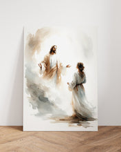 Christ's Appearance To Mary Magdalene Canvas Wall Art Poster Holy Bible Art Birthday Gift Watercolor Christian Print Trendy Home Decor Frame 1642115768