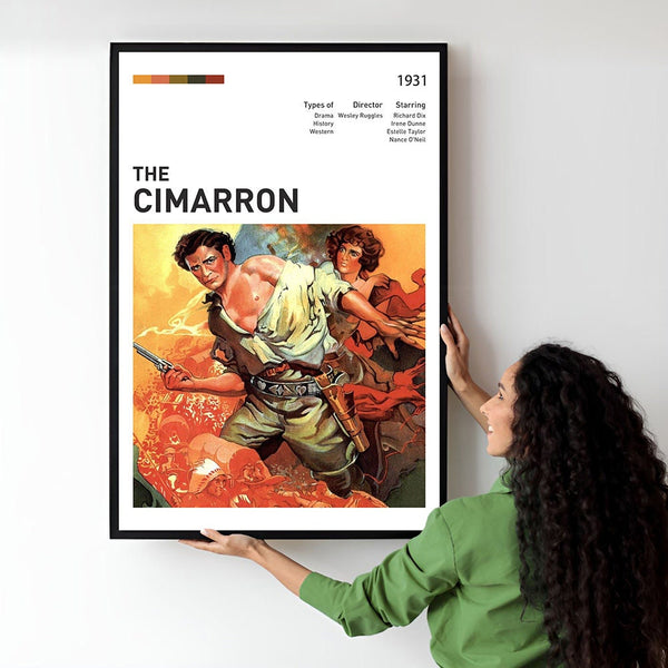 Cimarron Movie Poster  Minimalist  Midcentury Poster  Wall Art Print  Retro Movie Poster 1735359154