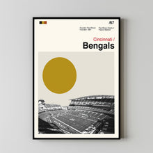 Cincinnati Bengals Team Poster, Bengals Movie, Cincinnati Bengals Football, Retro Team Poster, Vintage, Modern Vintage, Football Poster