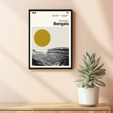 Cincinnati Bengals Team Poster, Bengals Movie, Cincinnati Bengals Football, Retro Team Poster, Vintage, Modern Vintage, Football Poster