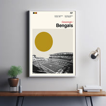 Cincinnati Bengals Team Poster, Bengals Movie, Cincinnati Bengals Football, Retro Team Poster, Vintage, Modern Vintage, Football Poster