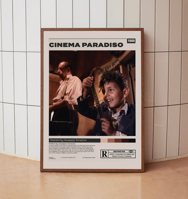 Cinema Paradiso Poster, Giuseppe Tornatore, Minimalist Movie Poster