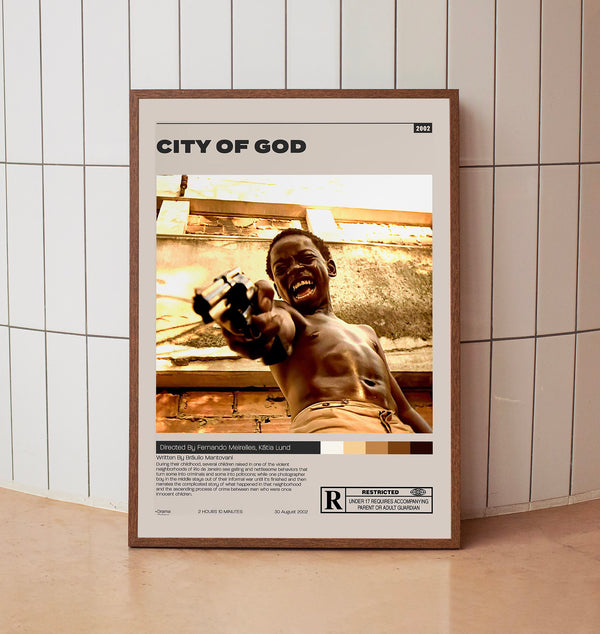 City Of God Poster,Fernando Meirelles,Kátia Lund, Minimalist Movie Poster