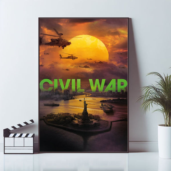 Civil War Movie Poster, Art Poster, Home Decor, Canvas Material Gift, High Quality Reproduction, Keepsake 1616529732