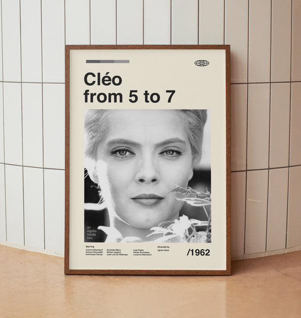 Cléo from 5 to 7 Wall Art Print - Agnes Varda Movie Poster - Retro Minimalist Midcentury Art 1454161471