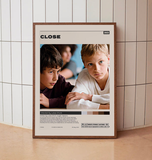 Close Poster,Lukas Dhont, Minimalist Movie Poster,home decor
