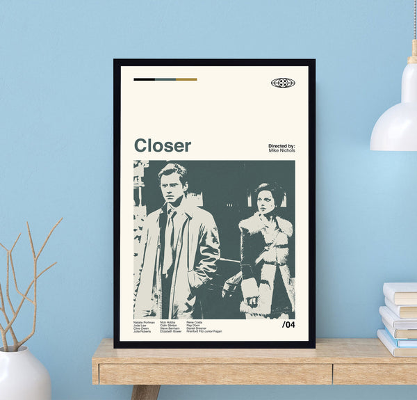 Closer Movie, Closer Poster, Mike Nichols, Retro Movie Poster, Minimalist Art, Vintage Poster, Modern Art, Wall Decor, Home Decor 1700831111