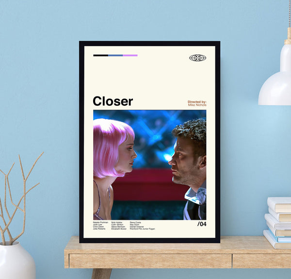 Closer Poster, Closer Movie Poster, Mike Nichols, Retro Movie Poster, Modern Poster, Minimalist Art, Vintage Poster, Wall Decor 1716850254