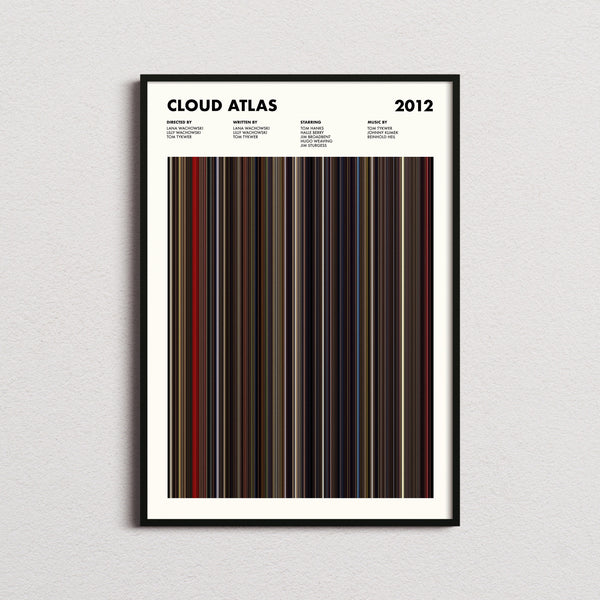 Cloud Atlas Movie Barcode Print, Cloud Atlas Print, Cloud Atlas Poster, Cloud Atlas Wall Art, Cloud Atlas Art Print 1653424380