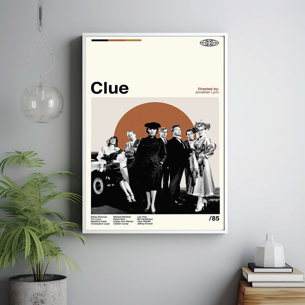 Clue Movie Poster, Clue Movie, Jonathan Lynn Film, Vintage Print, Minimalist Art, High Quality, Aesthetic Poster, Room Art, Vintage Movie