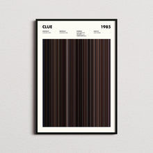 Clue Movie Barcode Print, Clue Print, Clue Poster, Clue Wall Art, Clue Art Print, Movie Buff Gift 1664072851
