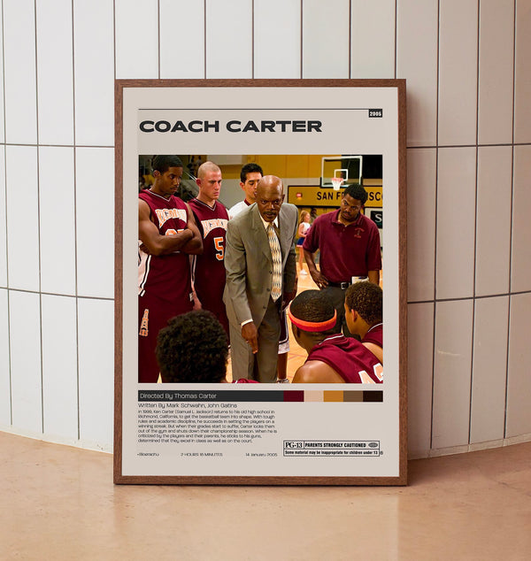 Coach Carter Poster, Thomas Carter, Minimalist Movie Poster, Room Decor