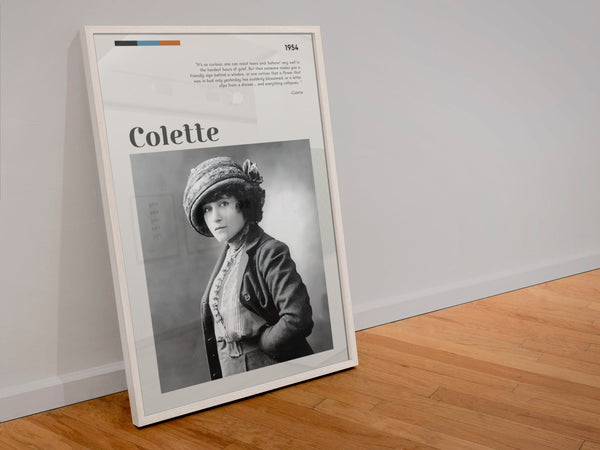 Colette Poster Wall Art  Poster  Art Gift Quote Vintage Sidonie Gabrielle Colette French author 1575411215