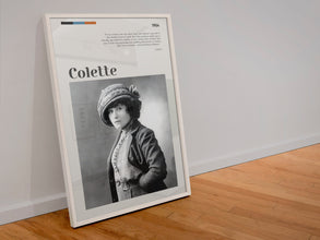 Colette Poster Wall Art  Poster  Art Gift Quote Vintage Sidonie Gabrielle Colette French author 1575411215