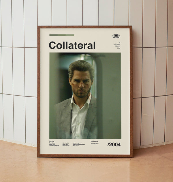 Collateral Vintage Movie Poster - Tom Cruise - Minimalist Midcentury Wall Art Print 1586825054