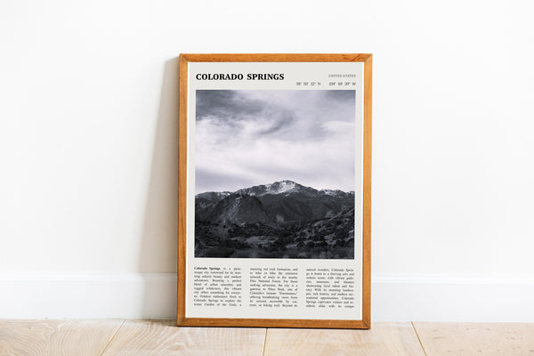 Colorado Springs Wall Art Poster Poster  Colorado Springs Black White Poster  Poster  Art Gift 1694389573