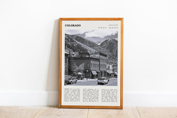 Colorado State Wall Art Poster Poster  Colorado State Black White Poster  Poster  Art Gift 1681313734