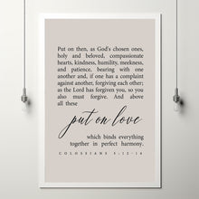 Colossians 3:12-14 'Kindness & Patience' Bible Verse Wall Decor - Inspiring Christian Art for Compassion and Love