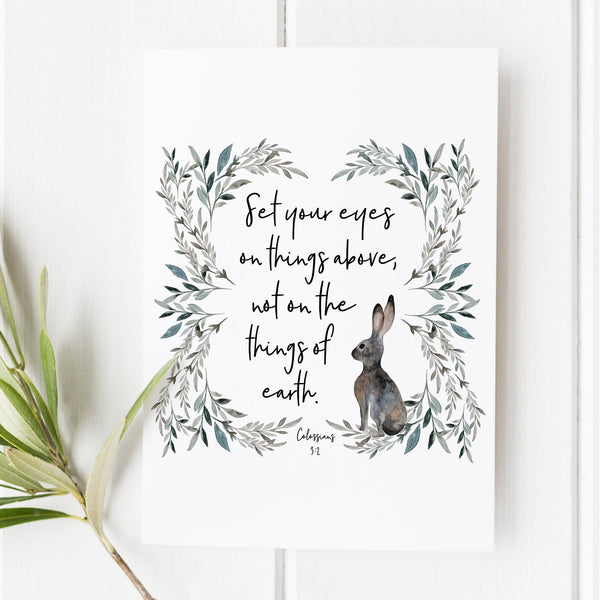 Colossians 32 - Set your eyes on things above - Scripture Art - Bible Verse - Bible verse wall art - Bible verse print - Bible verse gift 1675197006