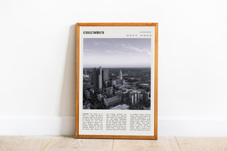 Columbus Ohio Wall Art Poster Poster Columbus Ohio  Black White Poster  Poster  Art Gift 1680652302