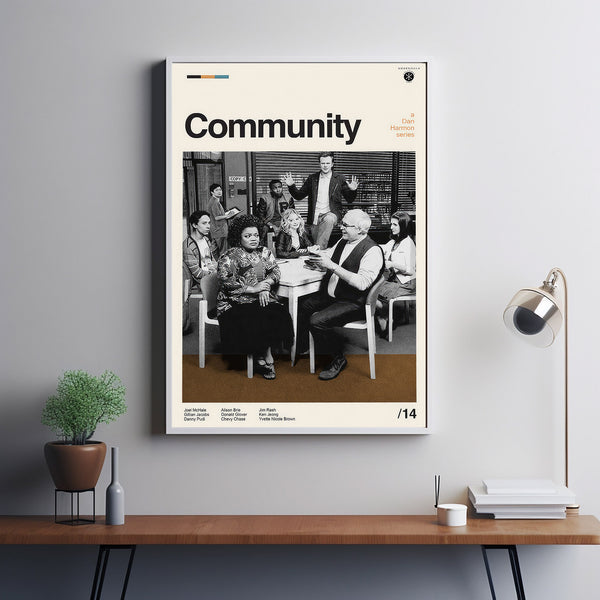 Community Movie Poster, Community Movie, Danny Pudi Film, Retro Movie, Retro Modern, Movie Print, High Quality, Wall Decor, Aesthetic Poster
