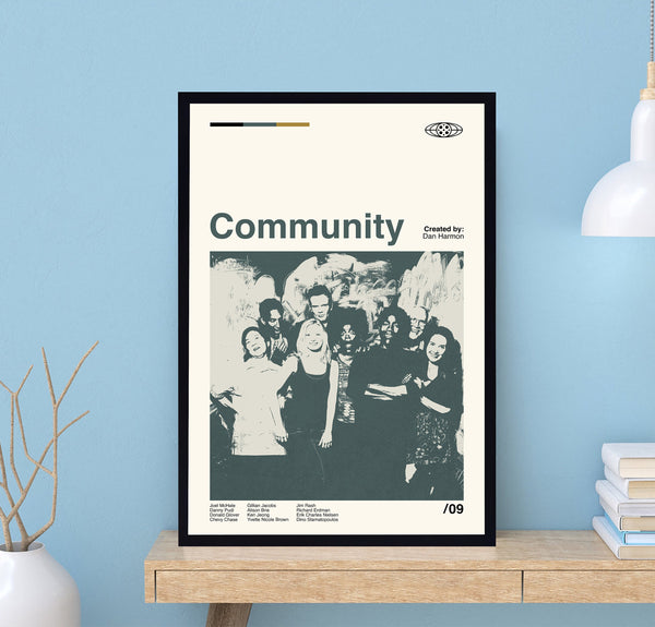 Community Movie, Dan Harmon, Retro Movie Poster, Abstract Poster, Retro Poster, Minimalist Art, Vintage Poster, Gifts For Him 1686679814
