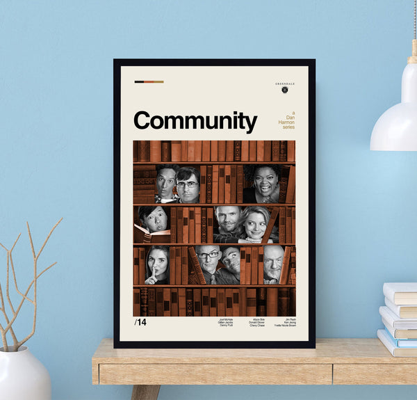 Community Tv Series Poster, Community Poster, Tv Series Poster, Midcentury Art, Minimalist Art, Movie Poster, Retro Poster, Wall Decor 1731040747