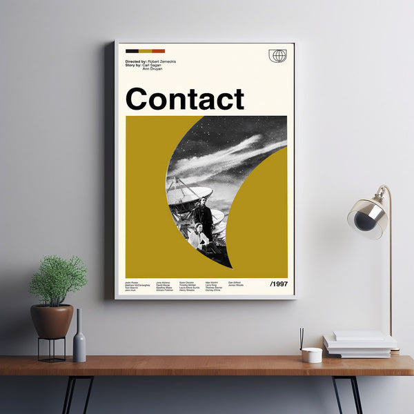 Contact Movie Poster, Contact Movie, Carl Sagan Film, Retro Movie, Retro Modern, Movie Print, High Quality, Wall Decor, Aesthetic Poster