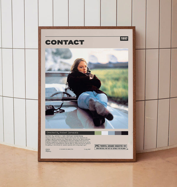 Contact 1997 Movie Poster, Robert Zemeckis, Minimalist Movie Poster