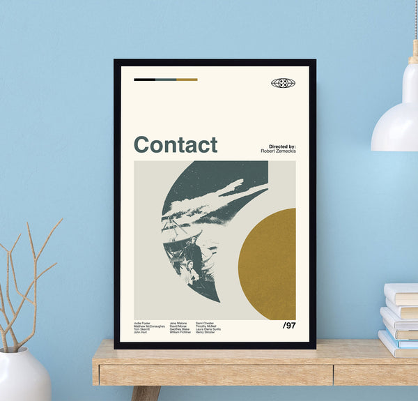 Contact Movie Poster, Robert Zemeckis, Retro Movie Poster, Minimalist Art, Vintage Poster, Modern Art, Wall Decor, Home Decor 1686681350