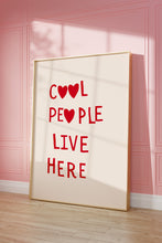 Cool People Live Here Print Minimalist Heart Poster Aesthetic Home Decor Girly Modern Wall Art Trendy Quote Print  Wall Art 1 Print 1533737837