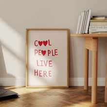 Cool People Live Here Print Minimalist Heart Poster Aesthetic Home Decor Girly Modern Wall Art Trendy Quote Print  Wall Art 1 Print 1533737837