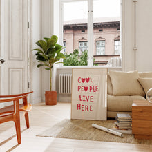 Cool People Live Here Print Minimalist Heart Poster Aesthetic Home Decor Girly Modern Wall Art Trendy Quote Print  Wall Art 1 Print 1533737837
