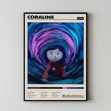 Coraline 2009 Poster, Keith David, Henry Selick, Coraline Movie Poster, Coraline Movie, Coraline Print, Film Art, Photo Art, Retro Modern