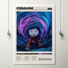 Coraline Cartoon Movie Poster, Coraline Movie, Keith David Film, Retro Movie, Retro Modern, Movie Print, High Quality, Aesthetic Poster