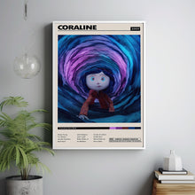 Coraline Cartoon Movie Poster, Coraline Movie, Keith David Film, Retro Movie, Retro Modern, Movie Print, High Quality, Aesthetic Poster