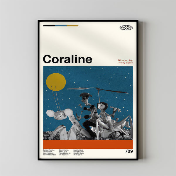 Coraline Movie Poster, Movie Poster Art, Vintage Film Art, Classic Movie Poster, Retro Movie Poster, Movie Wall Art, Wall Art Movie