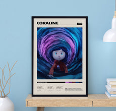 Coraline Poster, Coraline Movie Poster, Henry Selick, Retro Poster, Minimalist Art, Vintage Poster, Midcentury Art, Modern Art, Wall Decor 1731042055