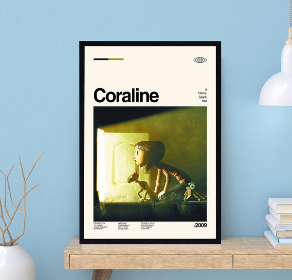 Coraline Poster, Coraline Print, Henry Selick, Retro Movie Poster, Minimalist Art, Vintage Poster, Modern Art, Wall Decor, Home Decor 1716858668